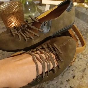 New Comfortiva suede slip on shoes